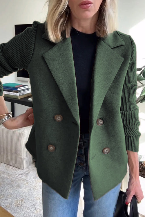 Sorelle | Elegant Knit-Sleeve Blazer
