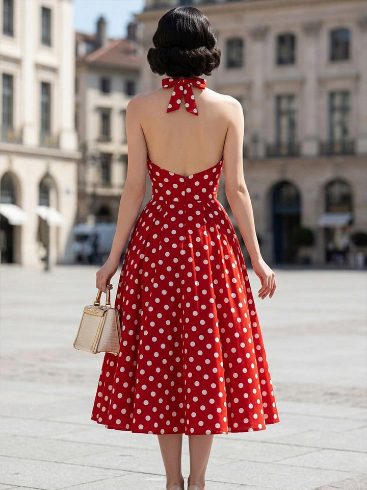 Gabrielle | Midi Polka Dot Dress