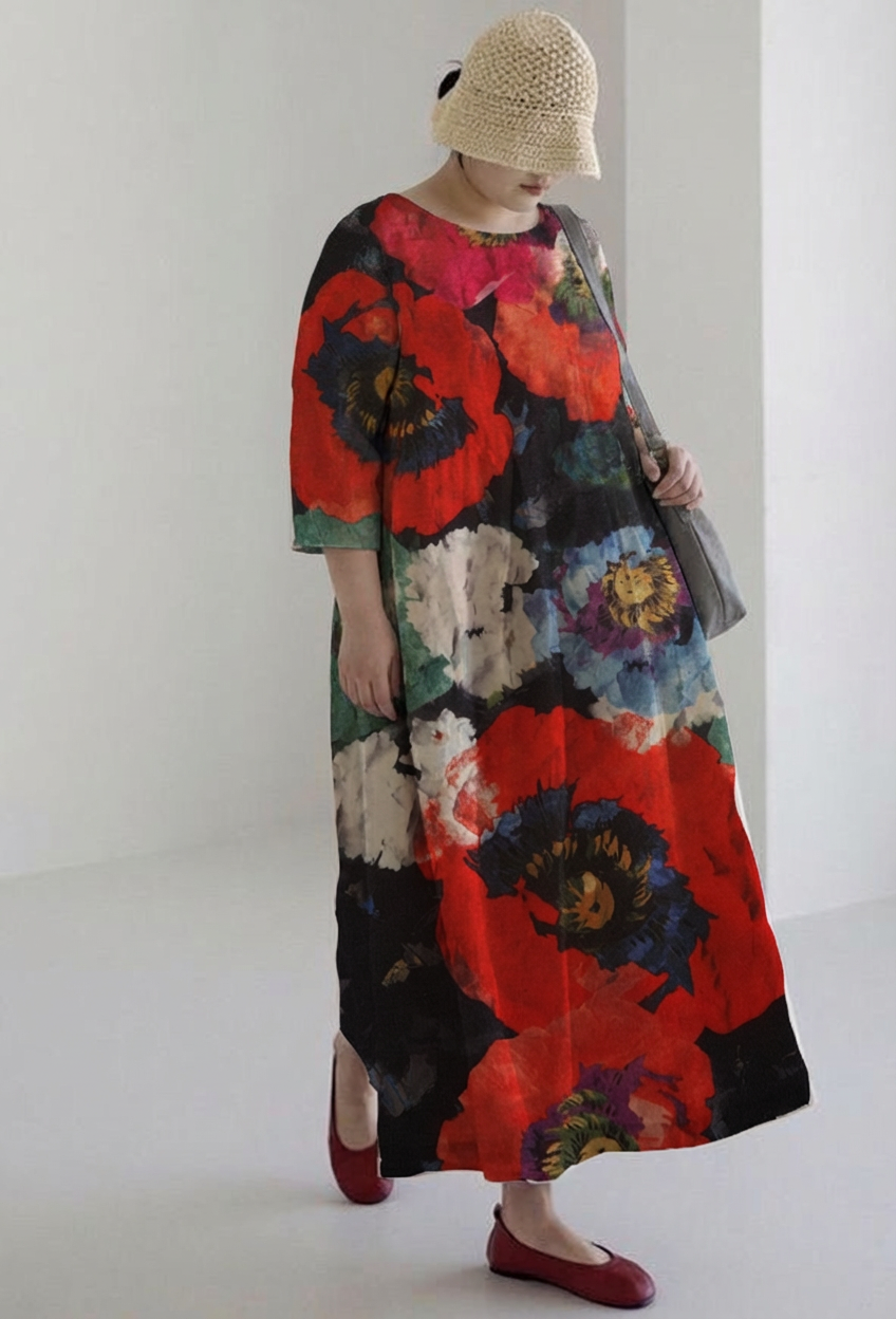 Abigail | Botanical Midi Dress