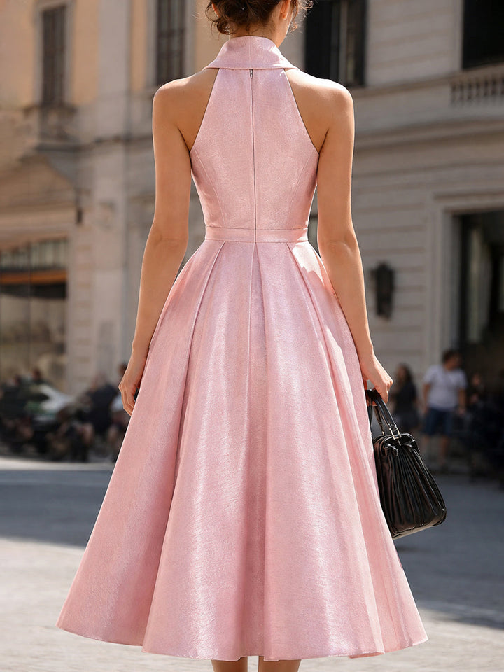 Carla | Midi Dress with Pleated Waistband