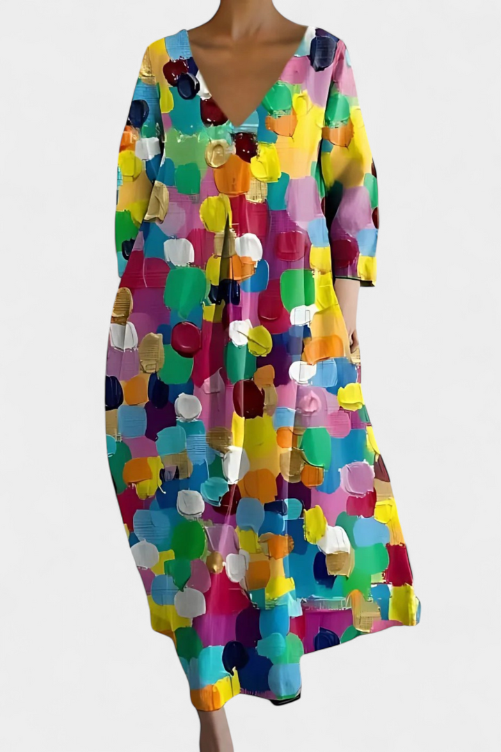 Isolde | Colourful Elegant Maxi Summer Dress