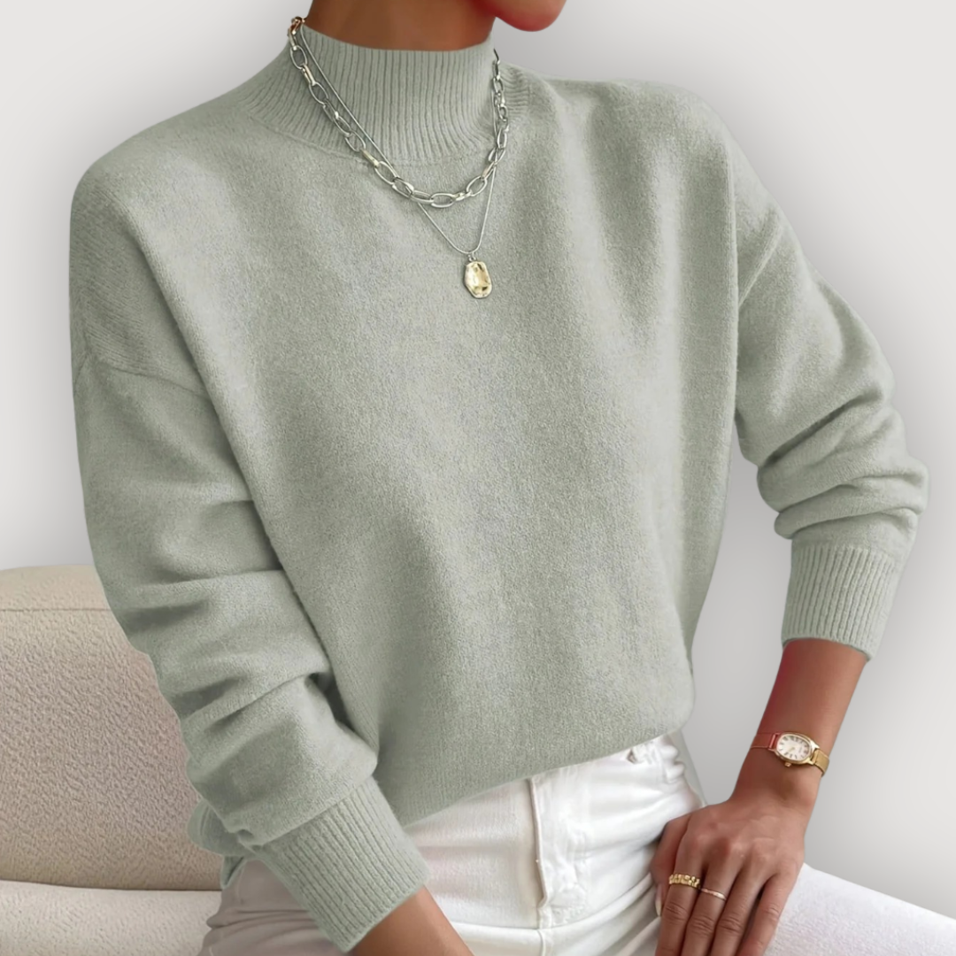 Elara | Classic Mock Neck Jumper