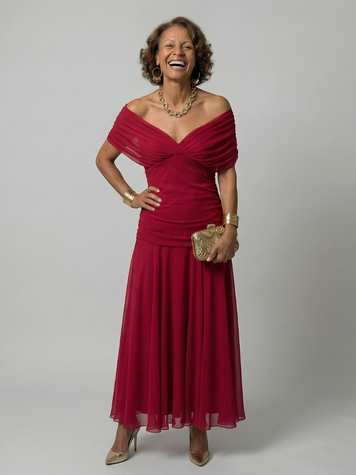 Amelia | Midi Dress Off-Shoulder