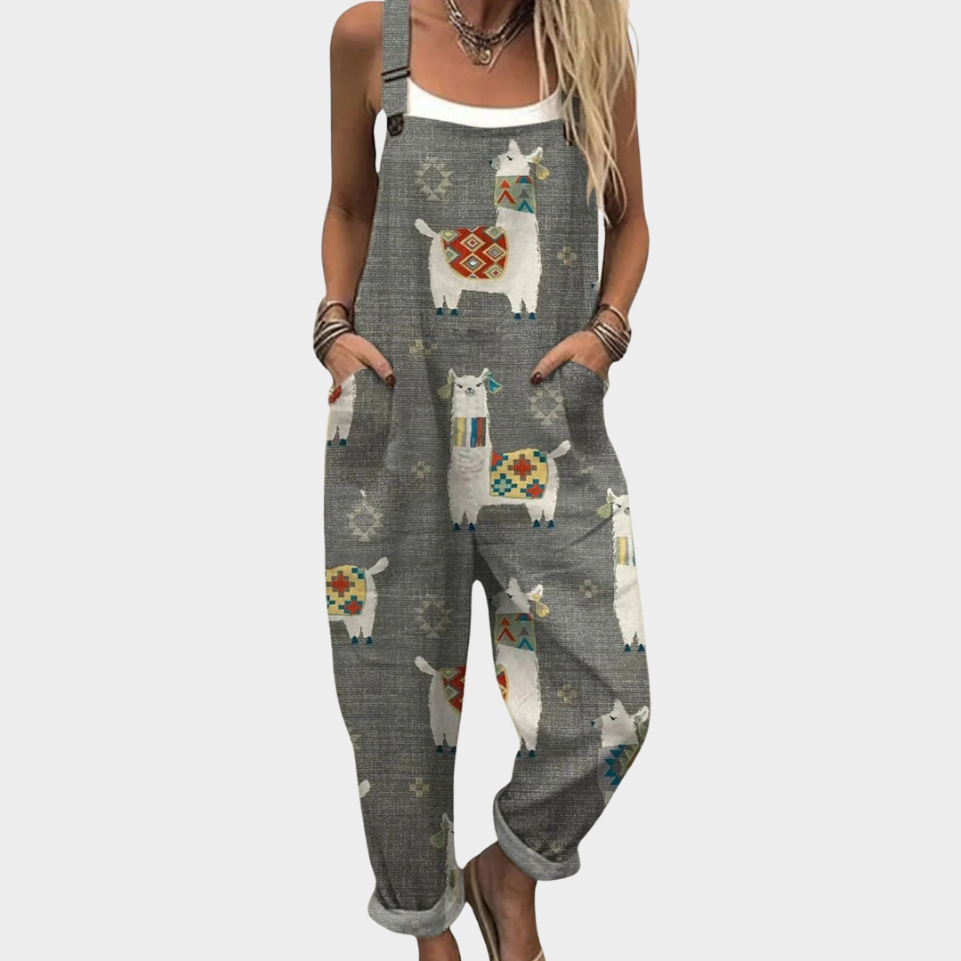 Nicole | Comfortable Printed Overalls