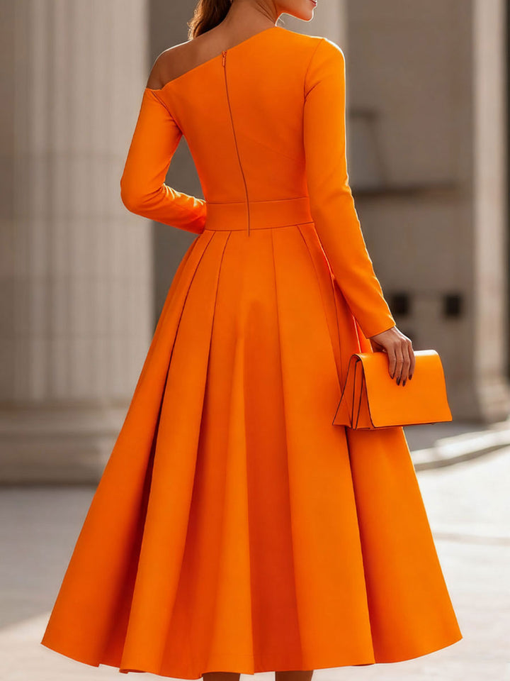 Chelsea | Radiant Elegance: Refined Long Sleeve Dress with Flair