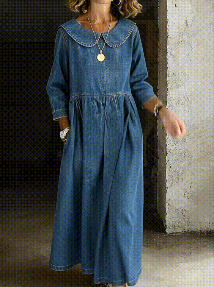 Avery | Vintage Peter Pan Denim Dress