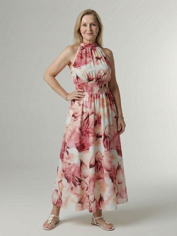 Abigail | Midi Halter Dress
