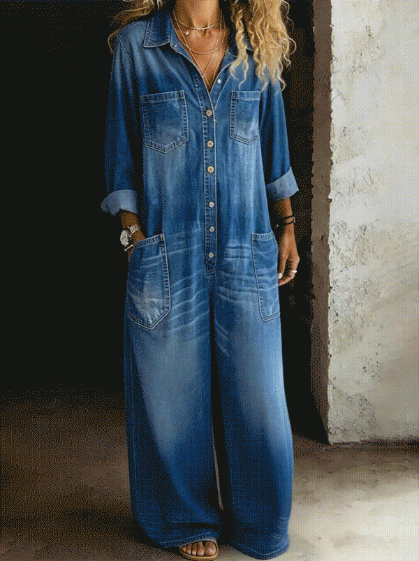 Camille | Chic Comfort Denim Overall