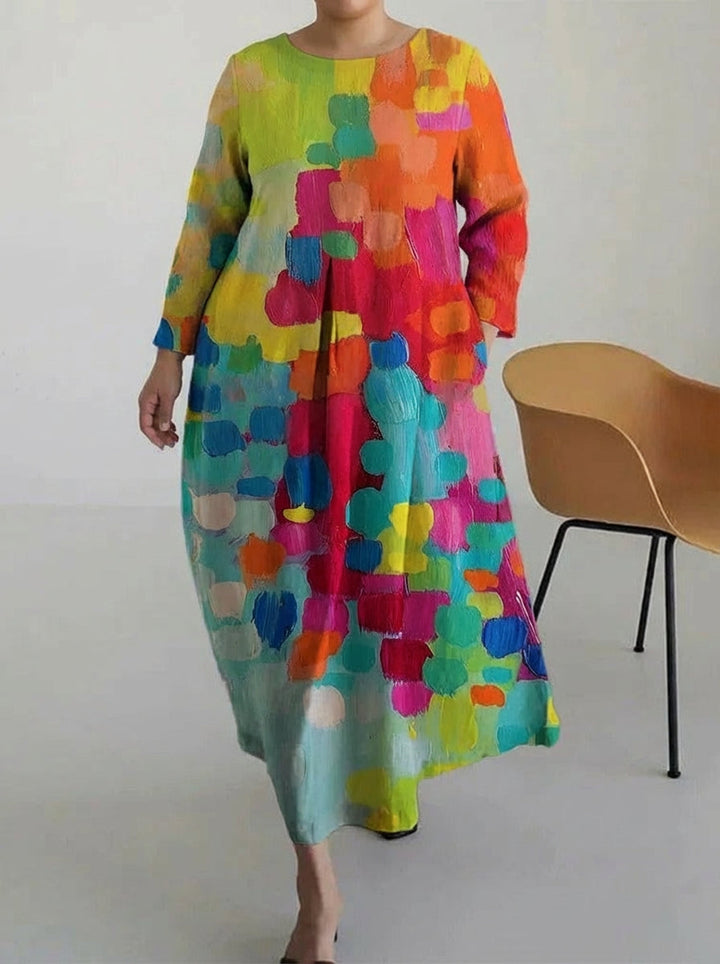 Scarlett | Casual Oil Art Flory Print Dress