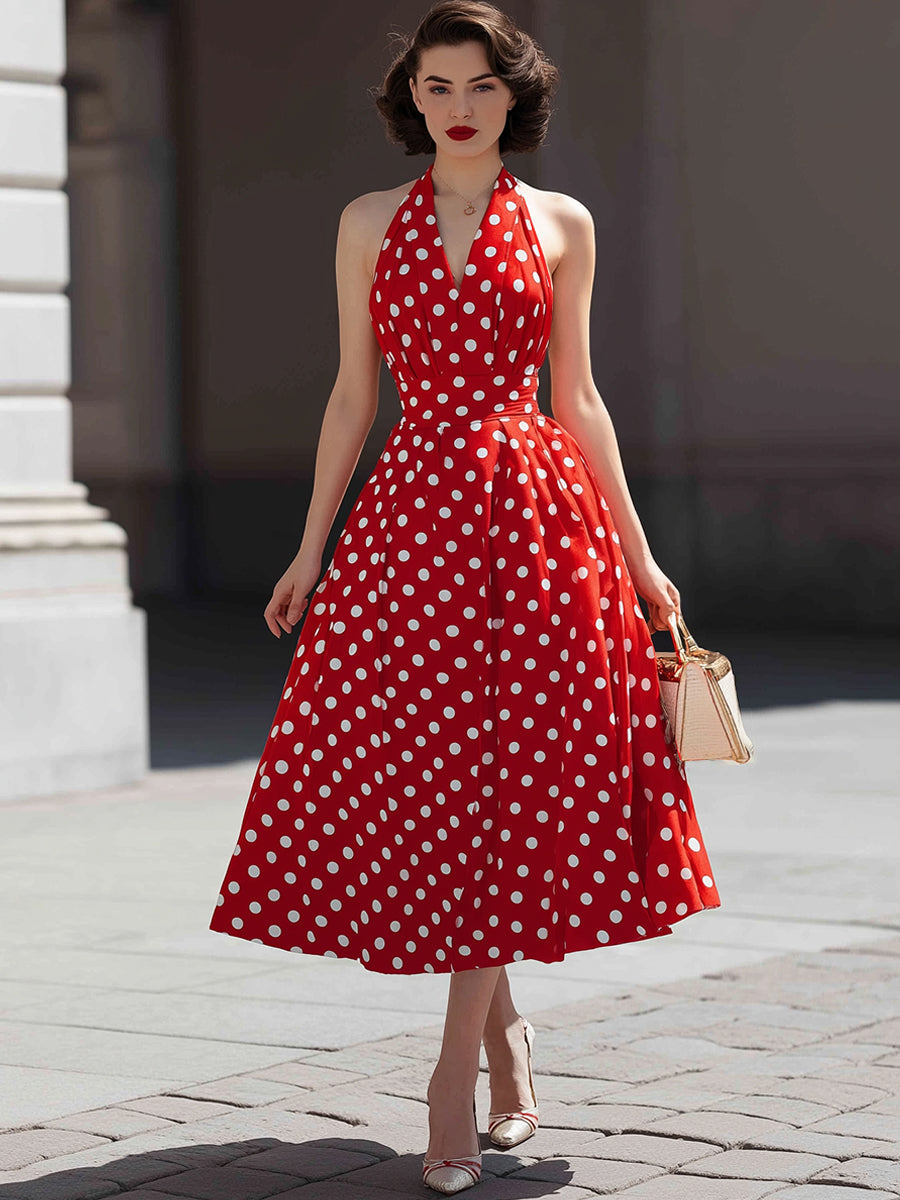 Gabrielle | Midi Polka Dot Dress