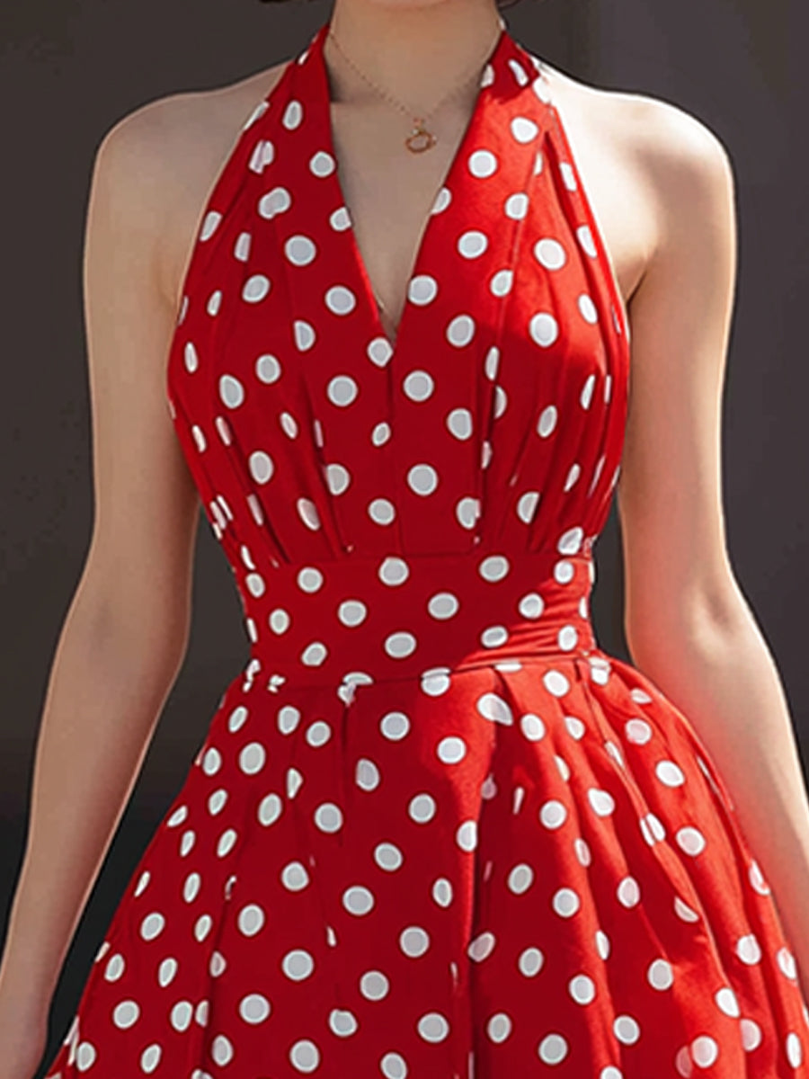 Gabrielle | Midi Polka Dot Dress