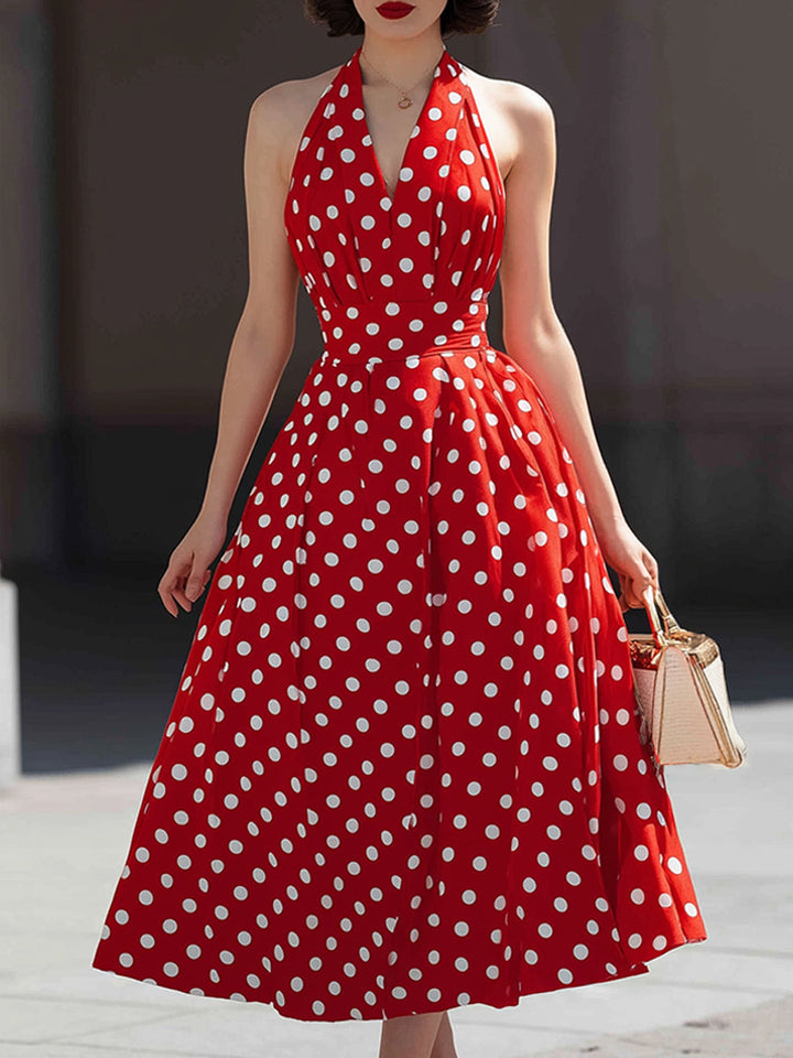 Gabrielle | Midi Polka Dot Dress