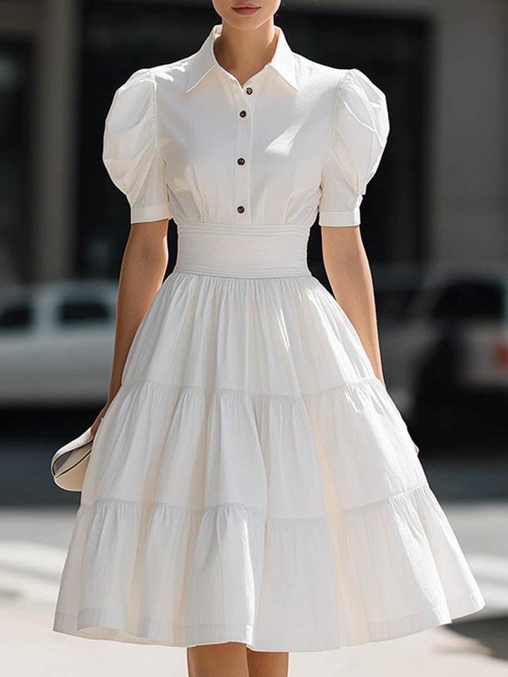Haley | Mini Dress with Puff Sleeves