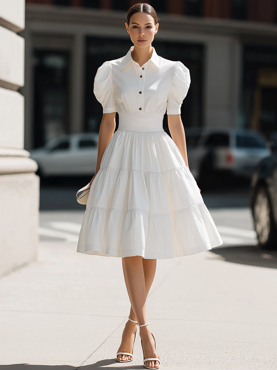 Haley | Mini Dress with Puff Sleeves