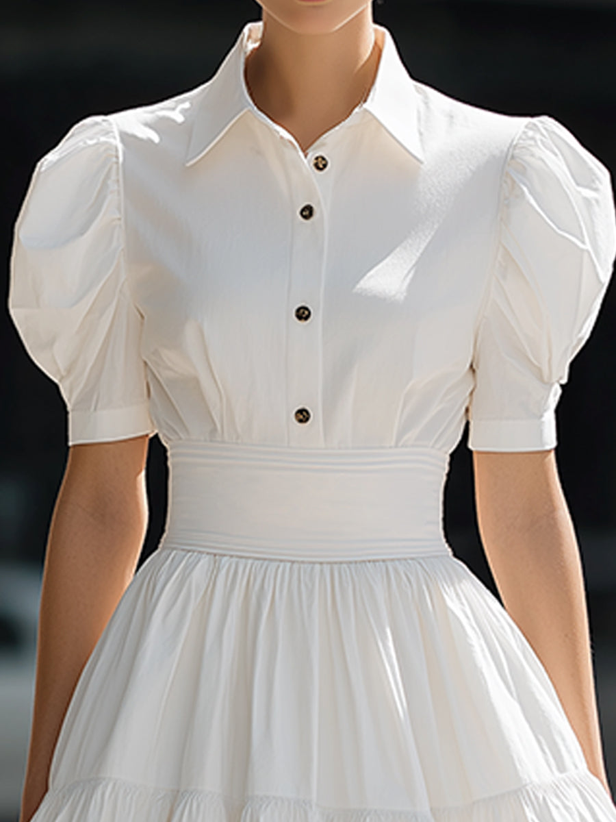 Haley | Mini Dress with Puff Sleeves