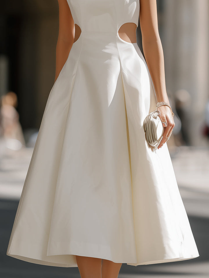 Sierra | Midi A-Line Dress with Side Cutouts