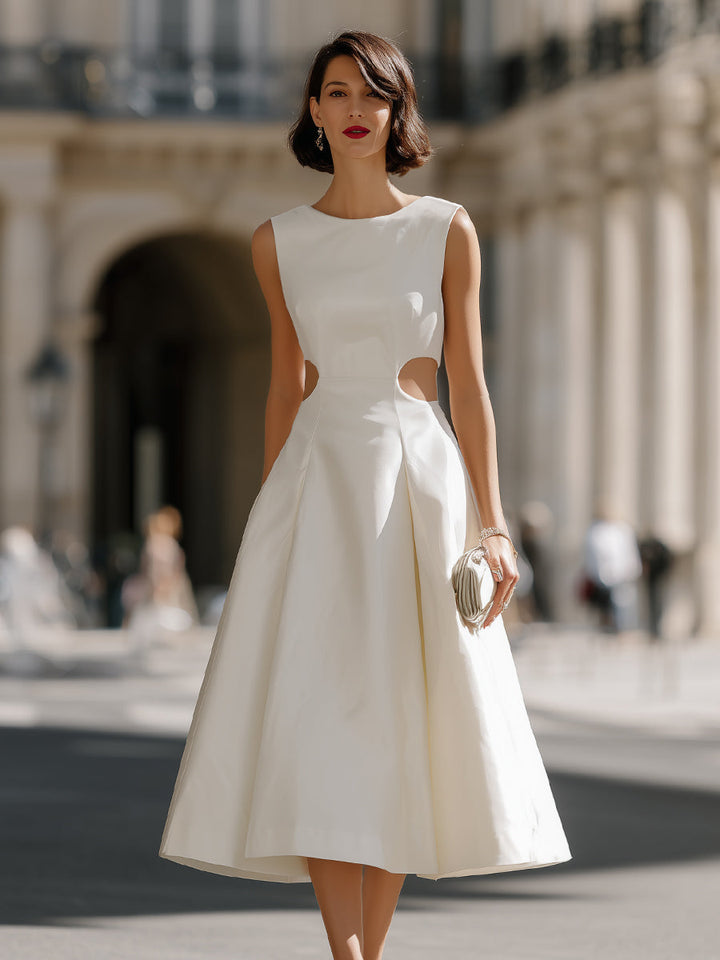 Sierra | Midi A-Line Dress with Side Cutouts