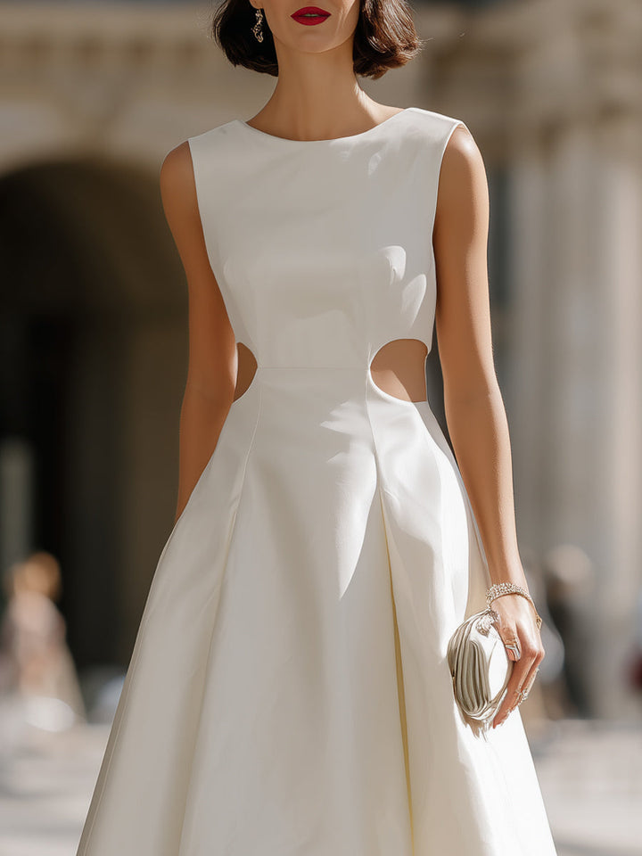 Sierra | Midi A-Line Dress with Side Cutouts