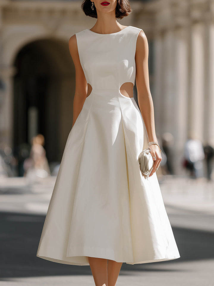 Sierra | Midi A-Line Dress with Side Cutouts
