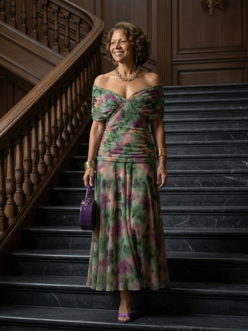 Amelia | Midi Dress Off-Shoulder