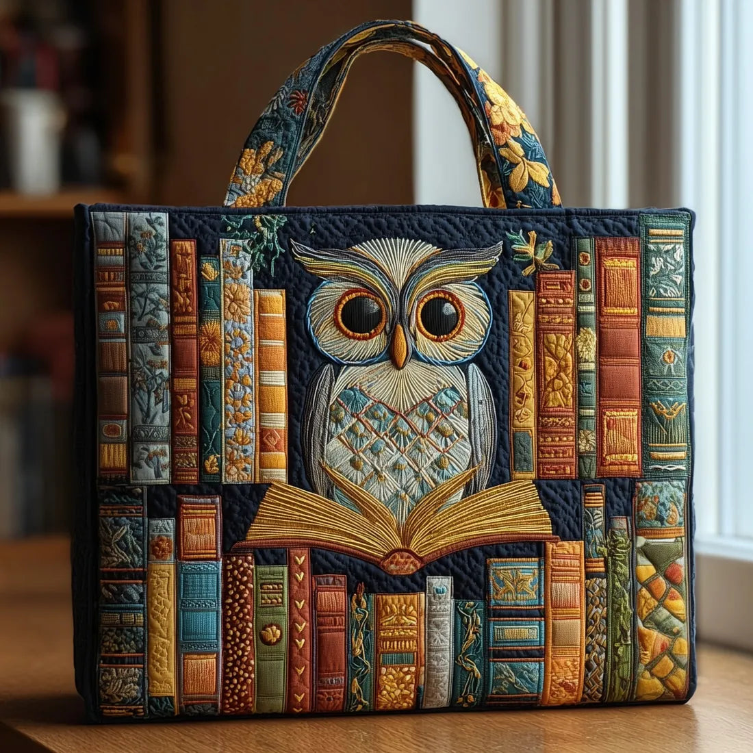 Ina | Owl Print Handmade Quilted Bag