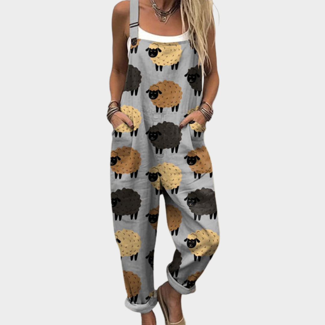 Heather | Comfortable Printed Overalls