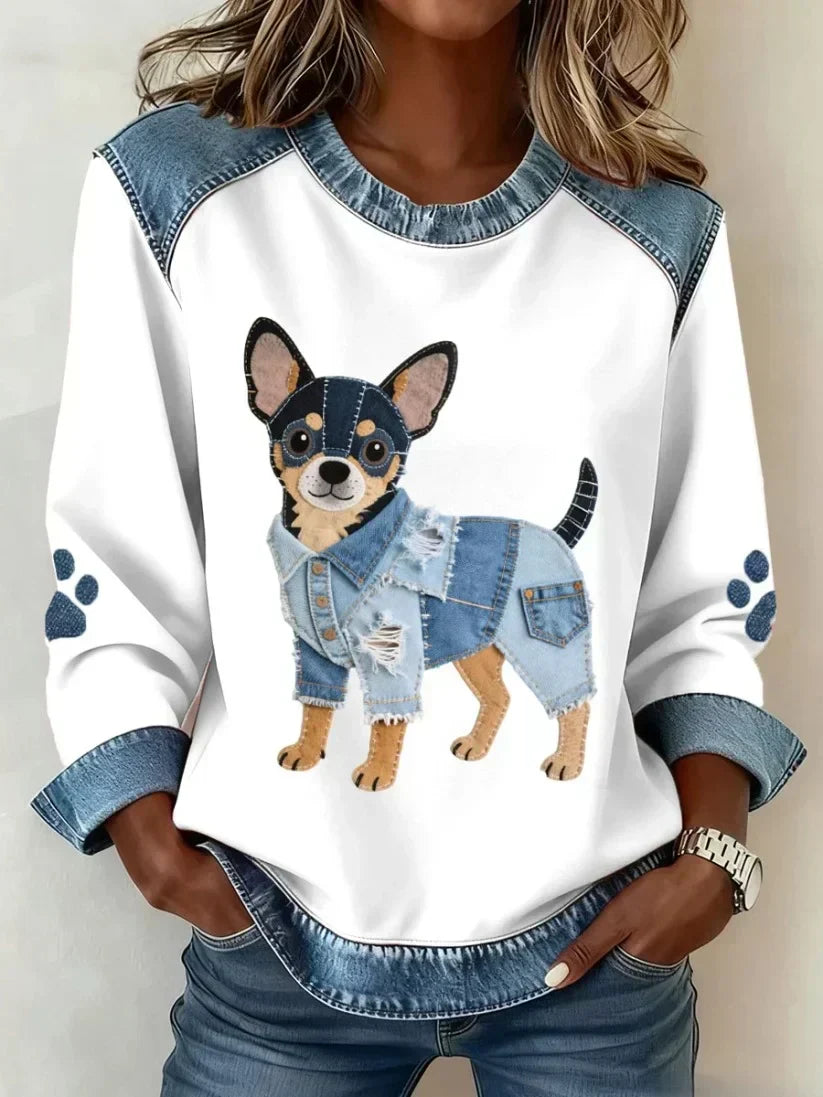 Lola | Dog Patchwork Sweatshirt