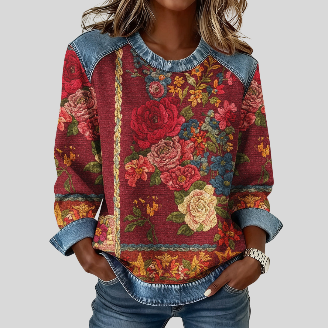 Aaliyah | Floral 3D Print Sweatshirt