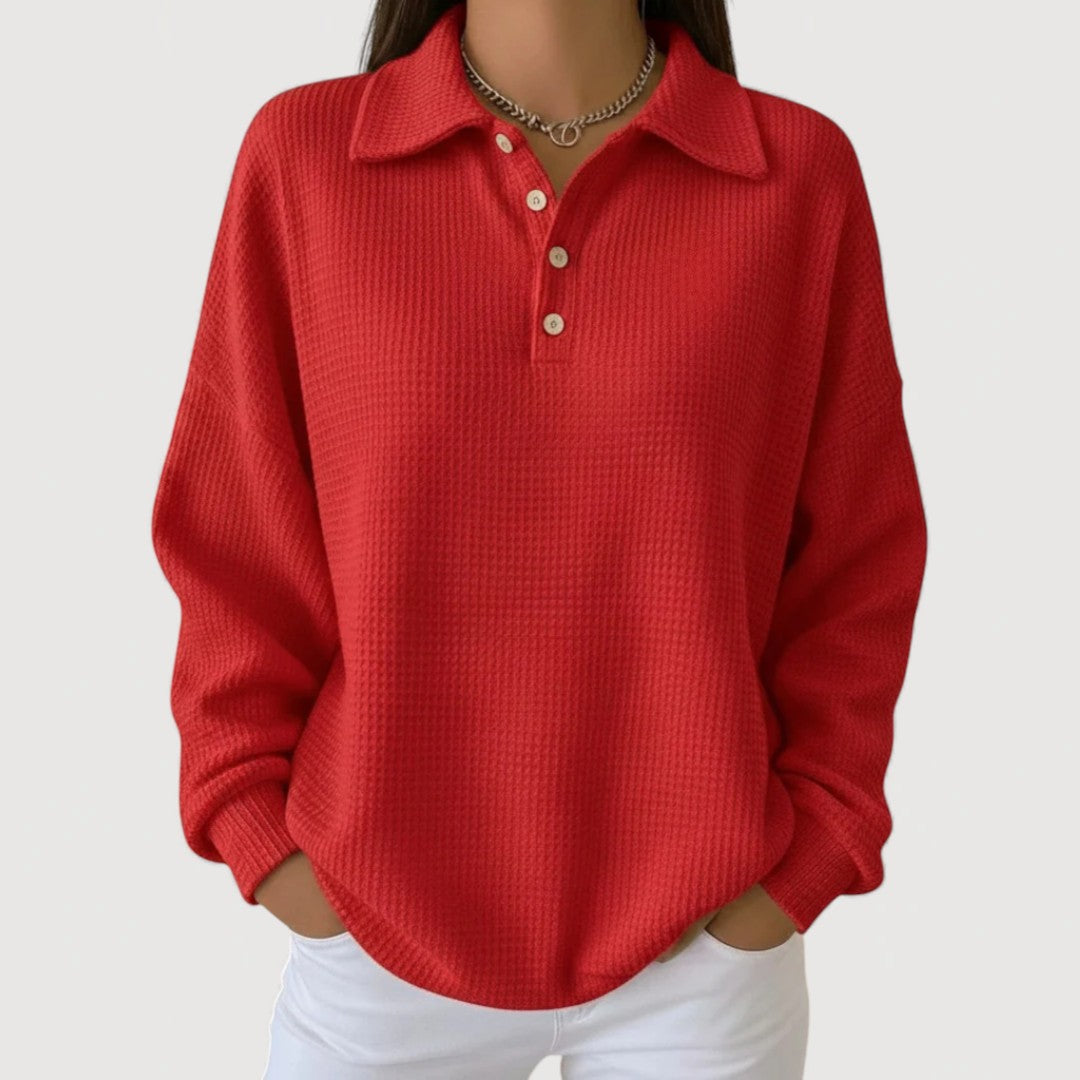 Emie | Cosy Polo Top