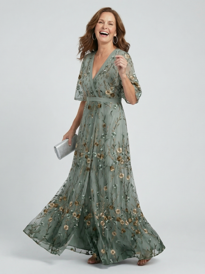 Ava | Floral Maxi Halter Dress
