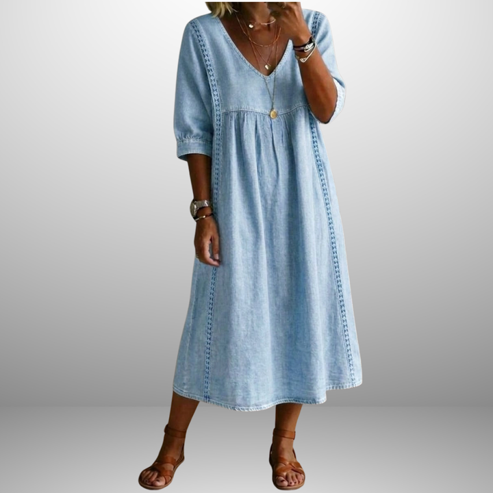 Maya | Everyday Denim Midi Dress