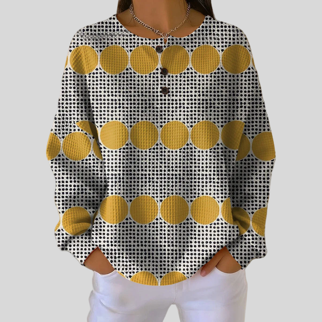 Thyra | Vintage Geometric Pattern Sweatshirt