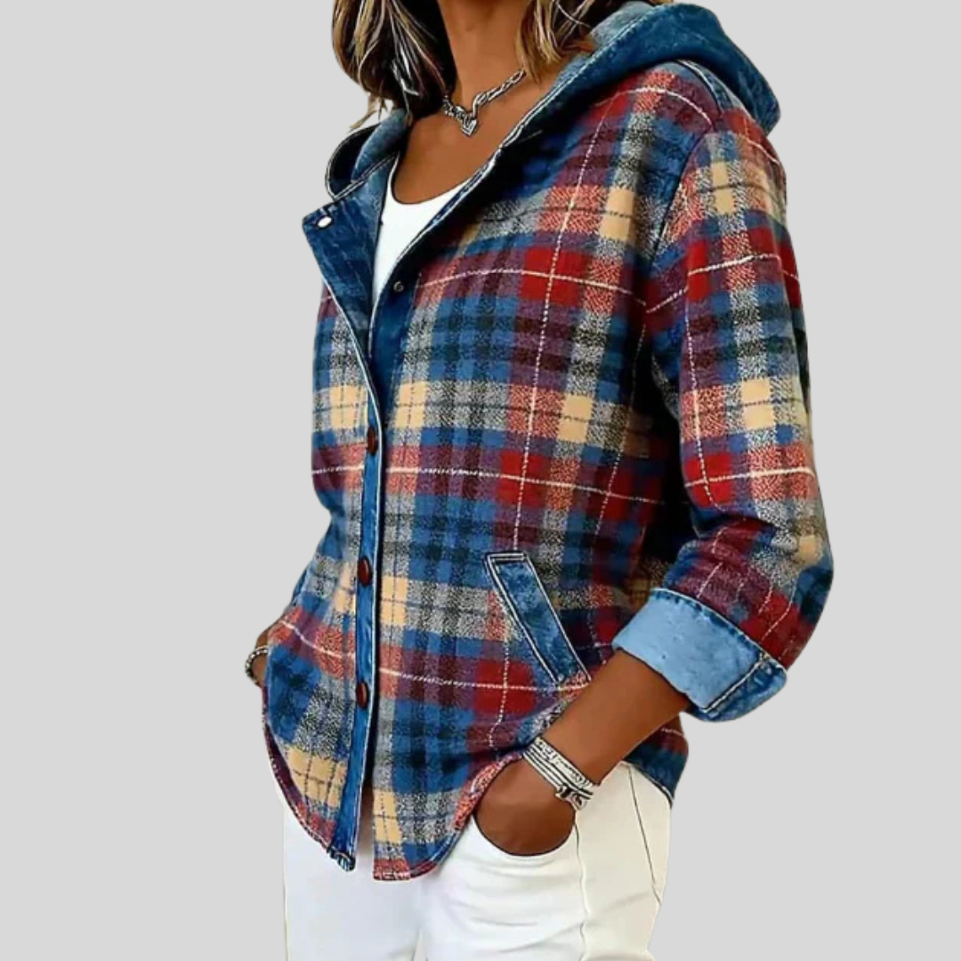 Faith | Denim Chequed Sweatshirt