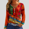 Alyra | Ethnic Print Long Sleeved Blouse
