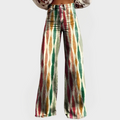 Caroline | Stylish Pants with Wide Legs and Pattern