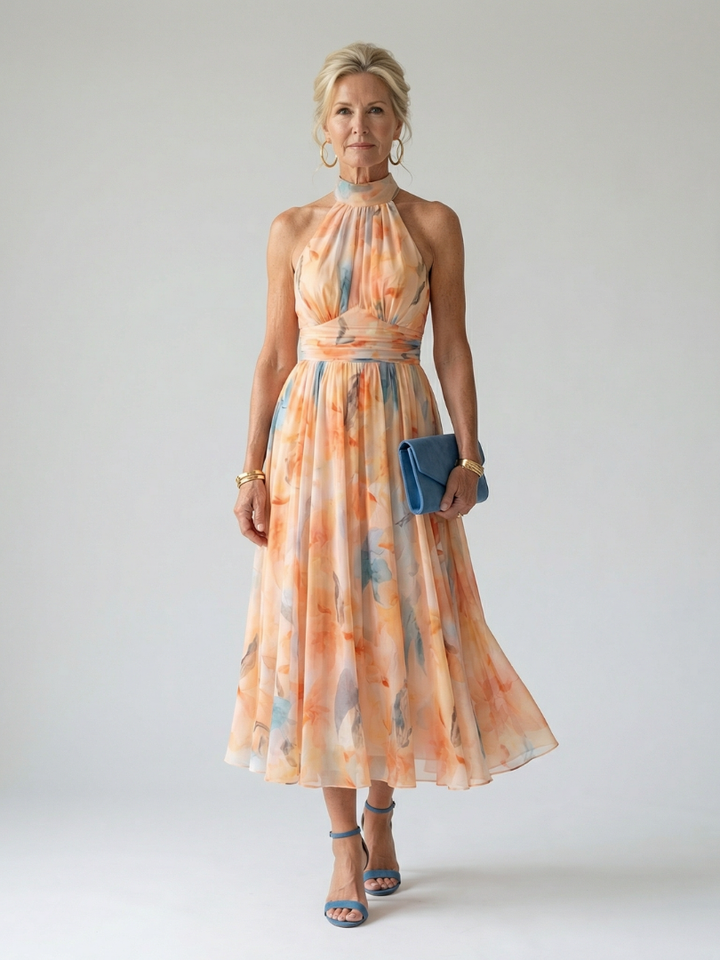 Lena | Midi Halter Dress