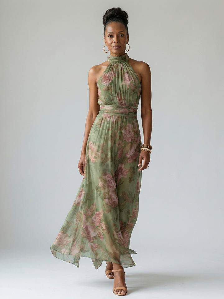 Mirelle | Midi Halter Dress