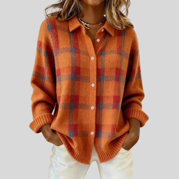Francesca | Retro Cheque Sweater