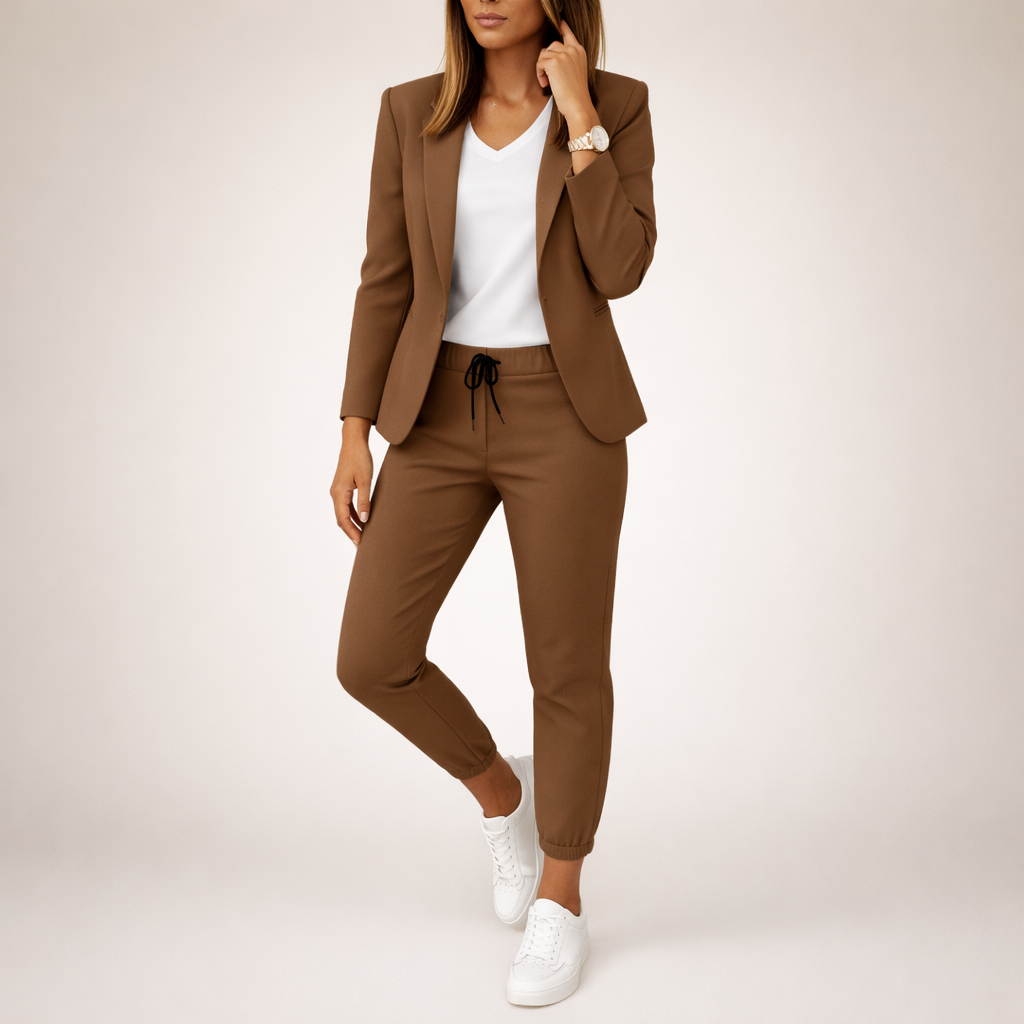 Eva | Loose Suit Set with Sporty Accent