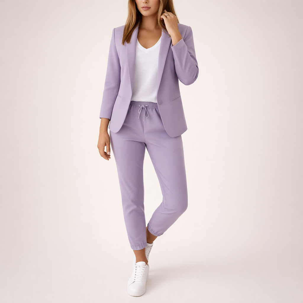 Eva | Loose Suit Set with Sporty Accent
