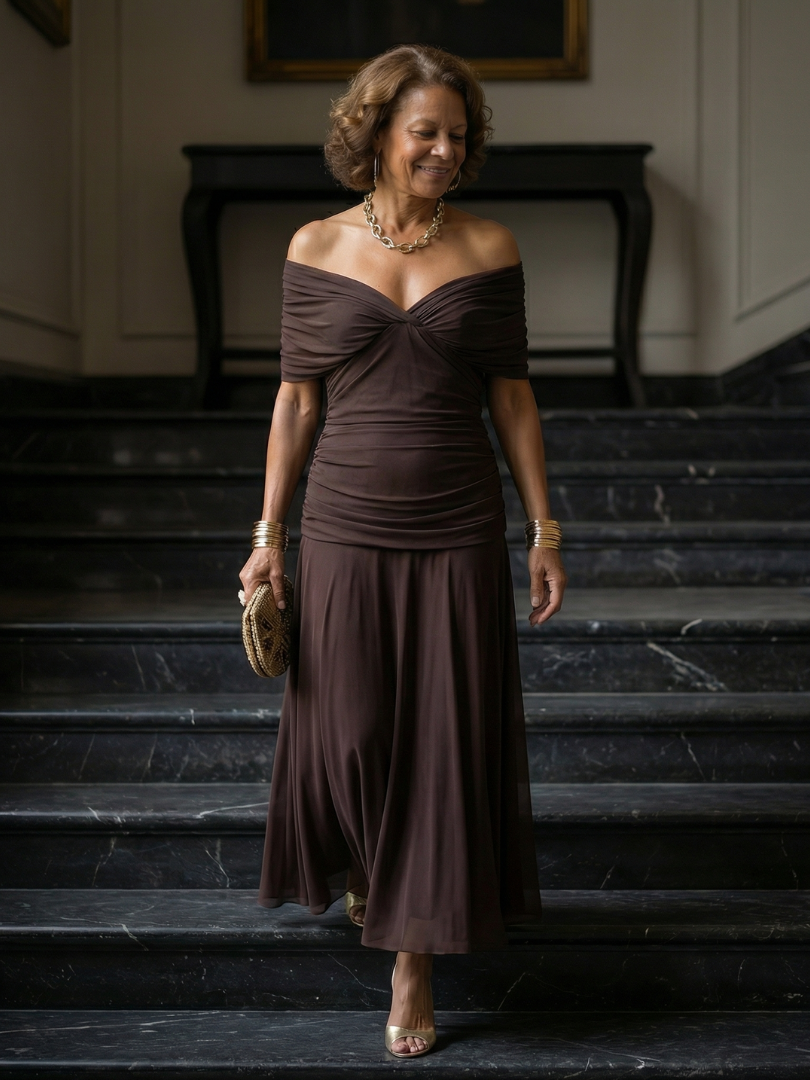 Amelia | Midi Dress Off-Shoulder