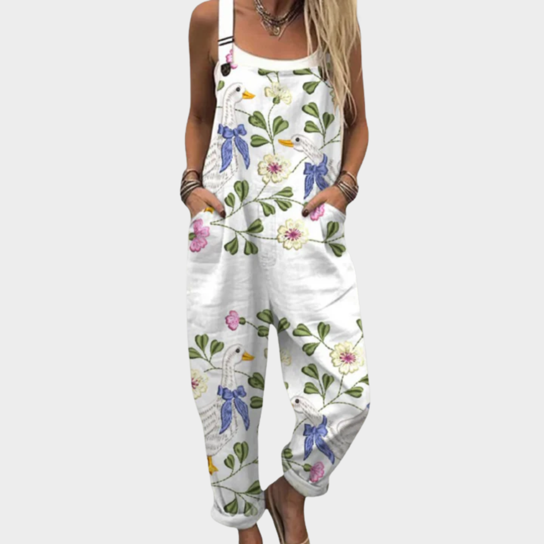 Rachel | Comfortable Printed Overalls