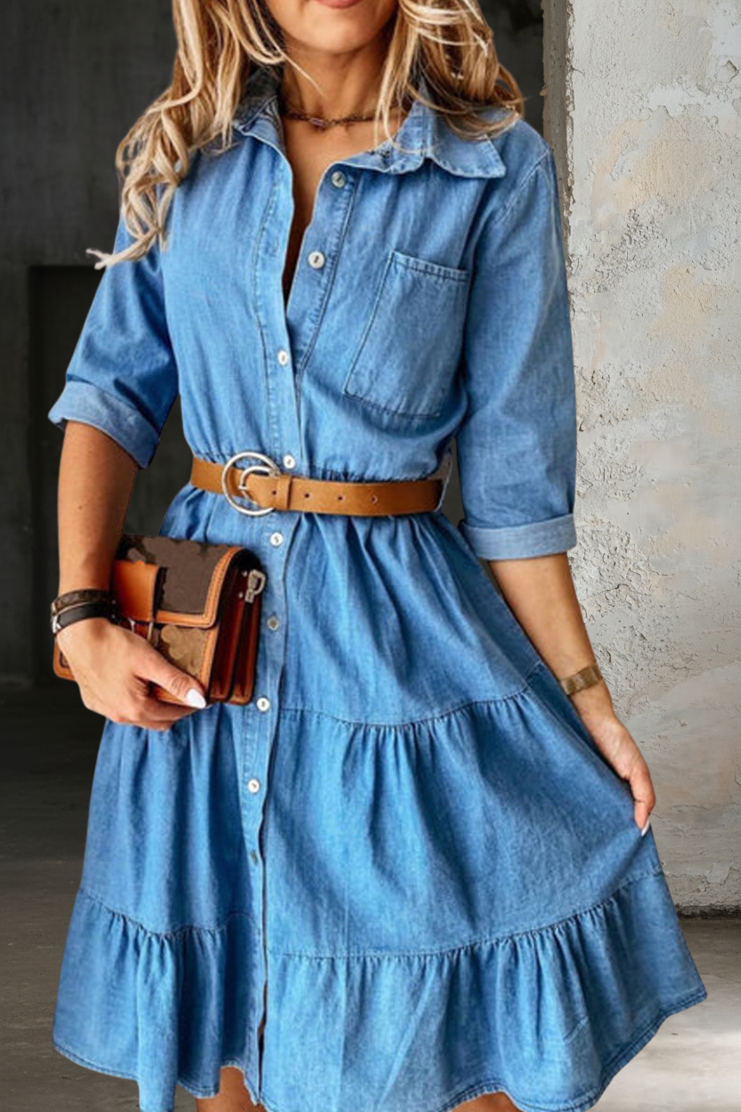 Barbara | Everyday Denim Midi Dress