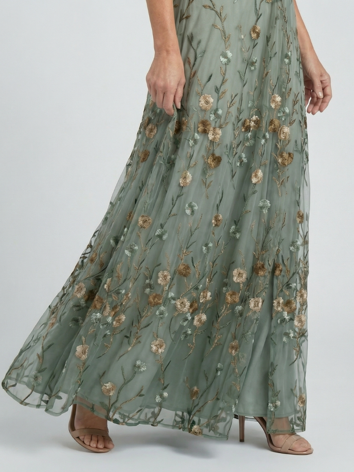 Ava | Floral Maxi Halter Dress