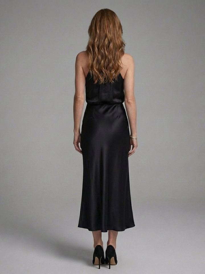 Emmeline | Midi Dress with Halter Neckline