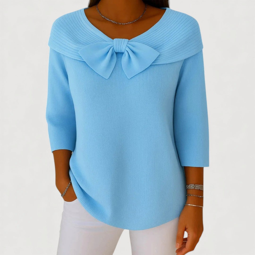 Alysen | Bow Knit Top