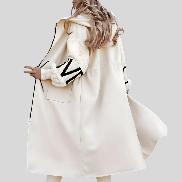 Mariselle | Knitted Sleeve Hooded Jacket