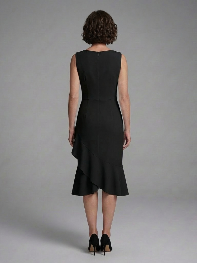Amity | Sleeveless Midi Dress with Wrap Detail