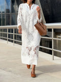 Aimee | Comfy Lace Midi Dress