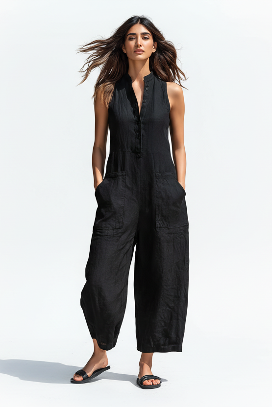 Claudia | Minimalist Linen Jumpsuit
